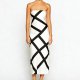 Women's off-shoulder satin vintage dress