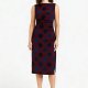 Women's sleeveless retro blue polka dot dress
