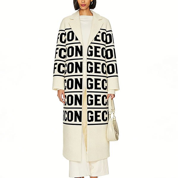 Women's long retro trendy English coat for winter